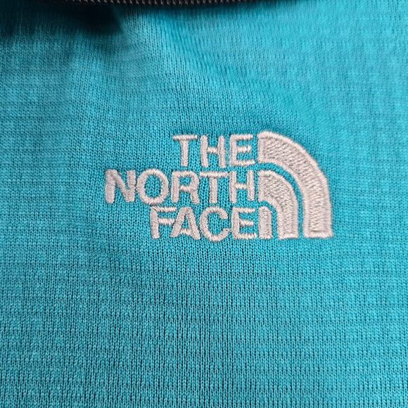 The North Face Turquoise Blue TKA Glacier Quarter Zip Fleece Pullover Size Large - Picture 5 of 9